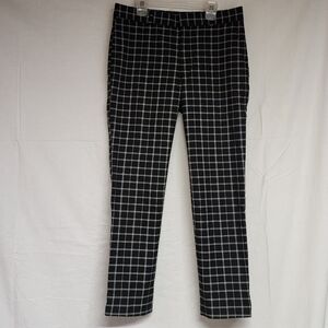 Banana Republic Black Grid Pattern Avery Pants